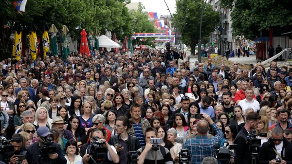 Cuộc biểu tình ở Serbia - Sputnik Việt Nam