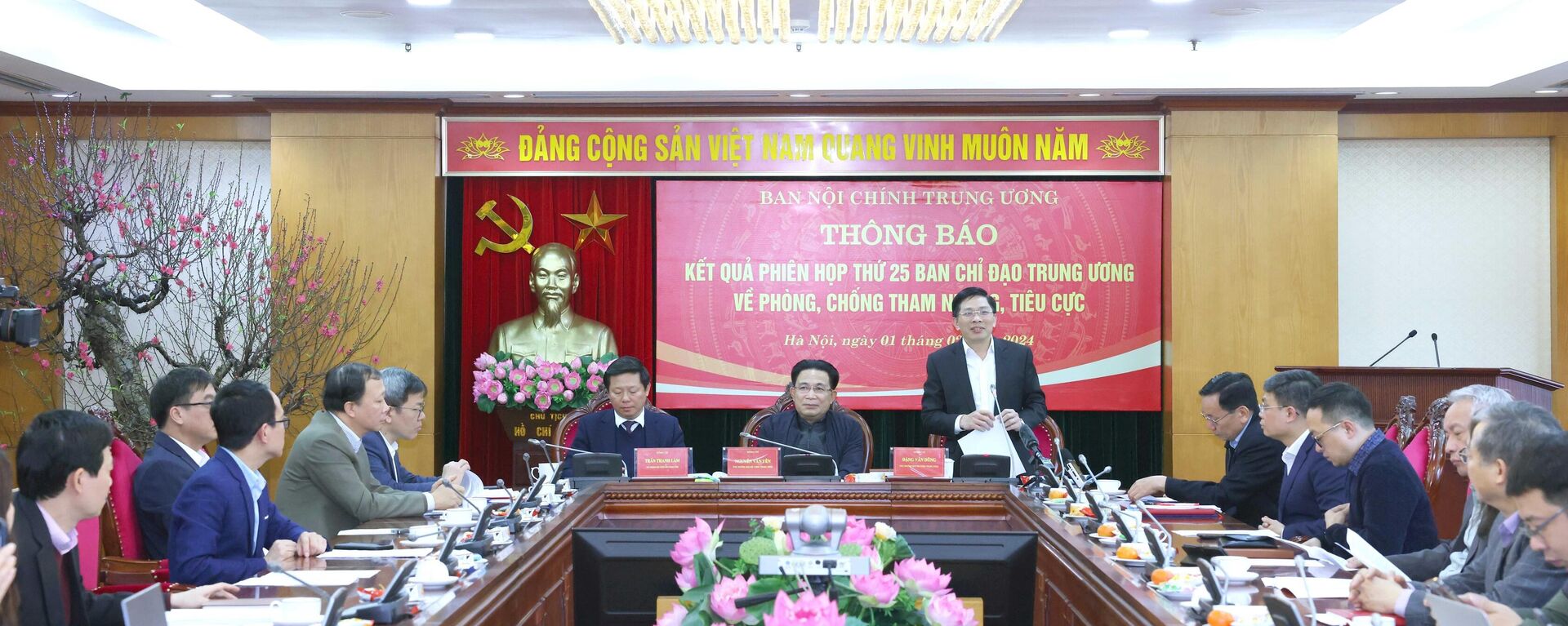 Thông báo kết quả Phiên họp thứ 25 Ban Chỉ đạo Trung ương về phòng, chống tham nhũng, tiêu cực - Sputnik Việt Nam, 1920, 01.02.2024