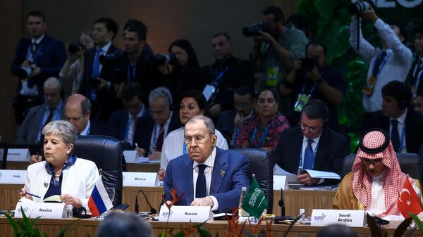 Ngoại trưởng Sergei Lavrov tại Cuộc họp cấp Bộ trưởng G20 ở Rio de Janeiro - Sputnik Việt Nam