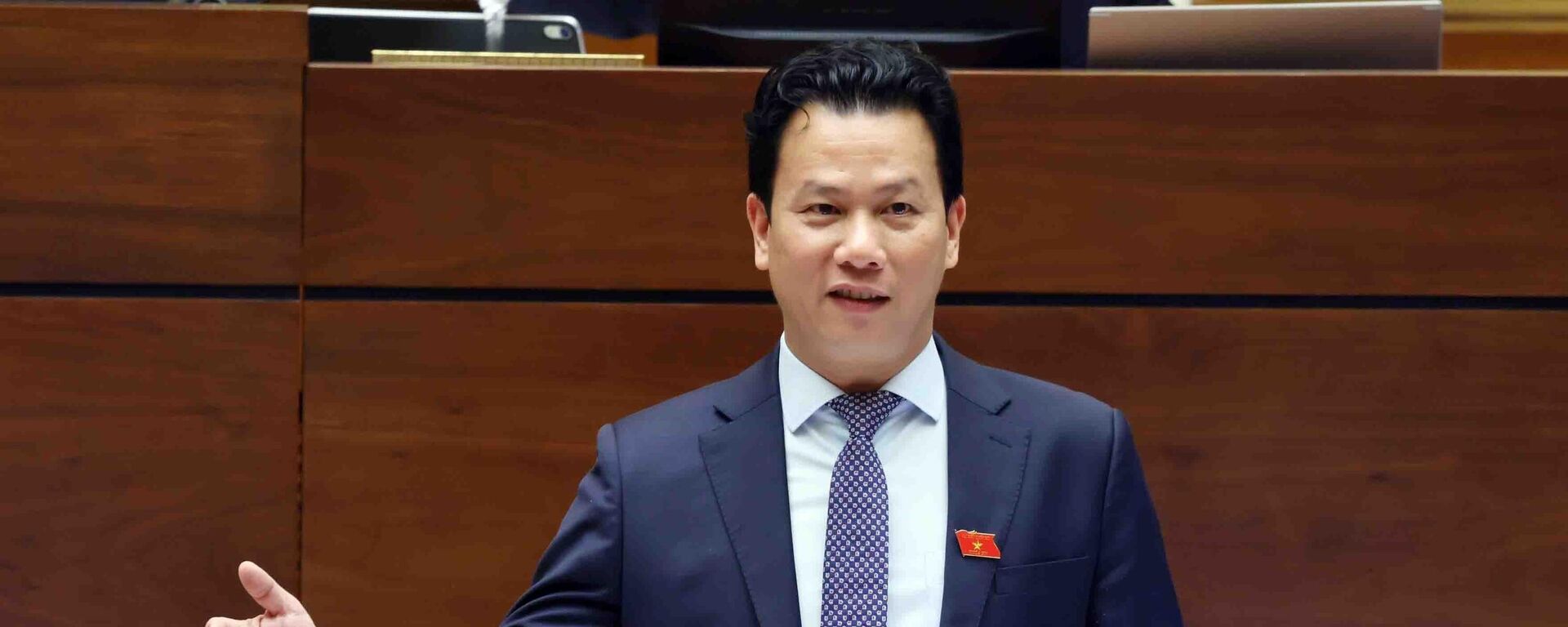 Bộ trưởng Bộ Tài nguyên và Môi trường Đặng Quốc Khánh trả lời chất vấn. - Sputnik Việt Nam, 1920, 04.06.2024