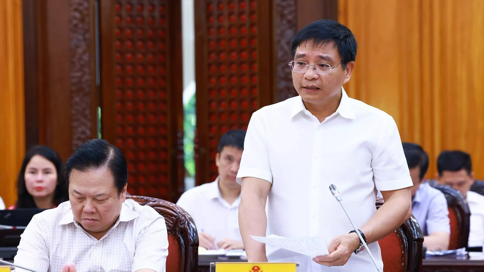 Bộ trưởng Bộ Giao thông vận tải Nguyễn Văn Thắng phát biểu.
