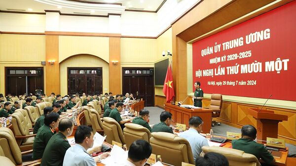 Đại tướng Phan Văn Giang tại kỳ họp Quân ủy Trung ương lần thứ XI - Sputnik Việt Nam