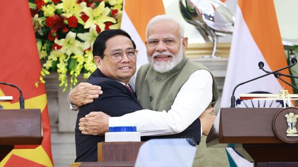 ​Thủ tướng Phạm Minh Chính​ và Thủ tướng Ấn Độ Narendra Modi - Sputnik Việt Nam