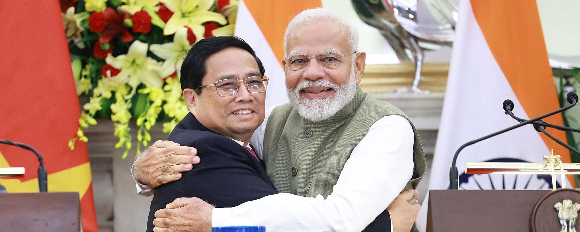 ​Thủ tướng Phạm Minh Chính​ và Thủ tướng Ấn Độ Narendra Modi - Sputnik Việt Nam, 1920, 02.08.2024