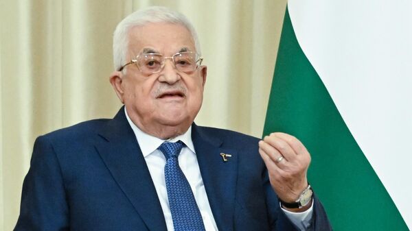 Cuộc gặp giữa Tổng thống Nga Vladimir Putin và Tổng thống Palestine Mahmoud Abbas - Sputnik Việt Nam