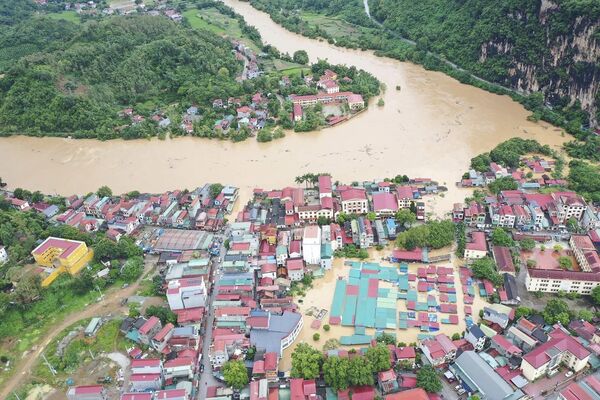 Ngôi nhà bị ngập ở Lạng Sơn sau khi bão Yagi đi qua Việt Nam - Sputnik Việt Nam