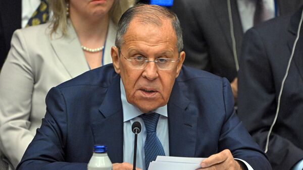 Ngoại trưởng Nga Sergei Lavrov tại phiên họp thứ 79 của Đại hội đồng Liên hợp quốc ở New York - Sputnik Việt Nam