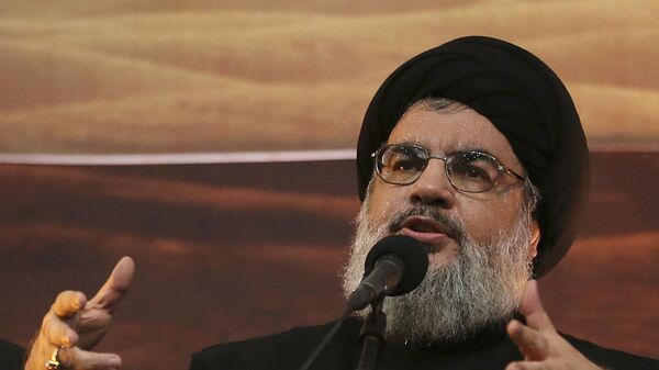 Người đứng đầu Hezbollah Hassan Nasrallah. Lưu trữ ảnh - Sputnik Việt Nam