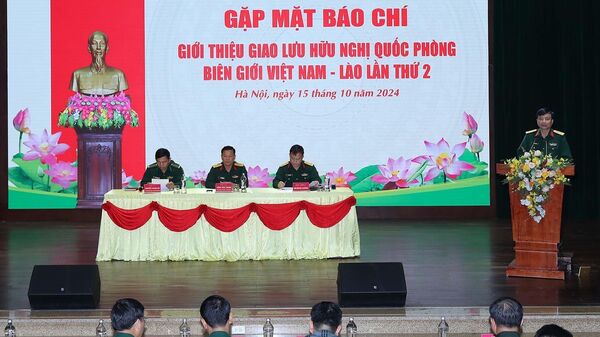 Họp báo giới thiệu Giao lưu hữu nghị Quốc phòng biên giới Việt Nam - Lào lần thứ 2 - Sputnik Việt Nam