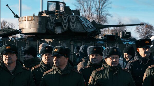 Khai mạc triển lãm các thiết bị chiến lợi phẩm thu được trong chiến dịch quân sự đặc biệt trên khuôn viên bảo tàng  “Nước Nga- lịch sử của tôi” tại St. Petersburg - Sputnik Việt Nam