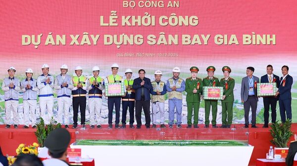 Thủ tướng Phạm Minh Chính dự Lễ khởi công Dự án xây dựng sân bay Gia Bình - Sputnik Việt Nam