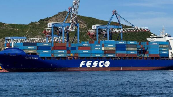 Tàu container Fesco cập cảng Vladivostok - Sputnik Việt Nam