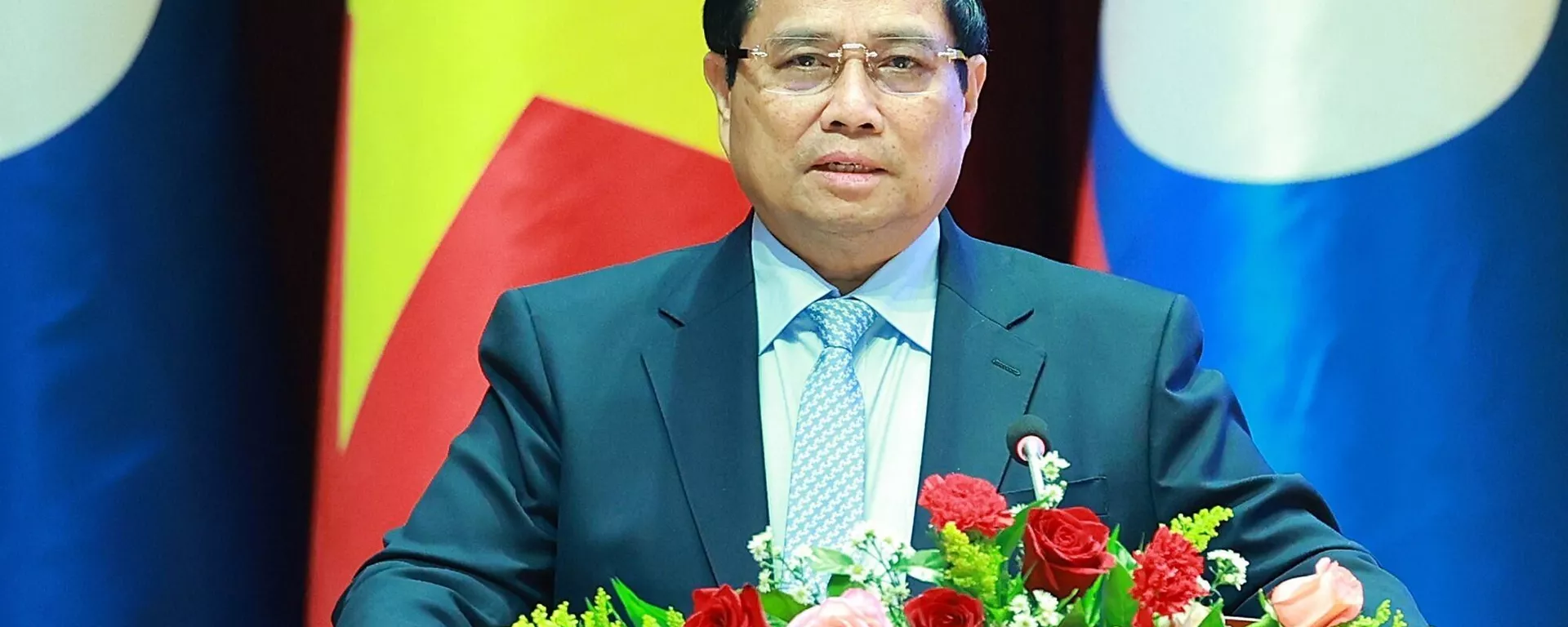 Thủ tướng Phạm Minh Chính và Thủ tướng Sonexay Siphandone đồng chủ trì Hội nghị Hợp tác đầu tư Việt Nam – Lào 2025 - Sputnik Việt Nam, 1920, 10.01.2025