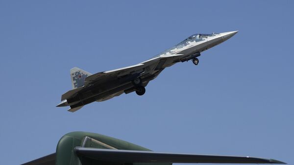 Máy bay chiến đấu Su-57 của Nga  - Sputnik Việt Nam