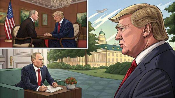 Ông Trump và Ông Putin đã hội đàm. Ảnh được tạo ra bởi AI - Sputnik Việt Nam