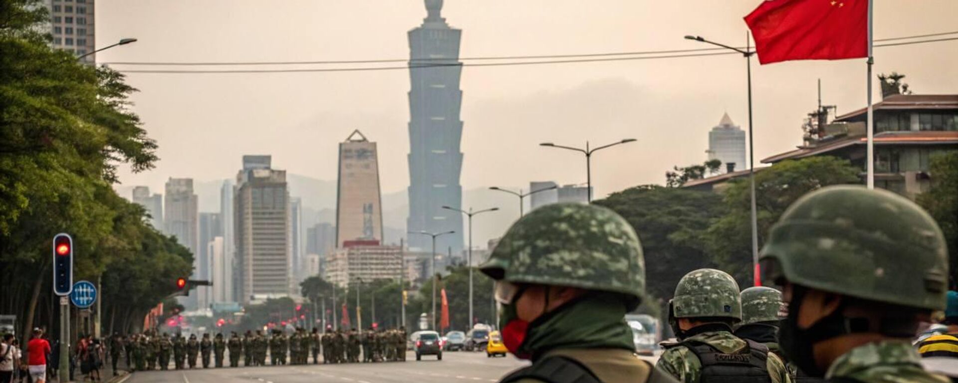 Xung đột Trung Quốc-Đài Loan leo thang. Ảnh được tạo ra bởi AI - Sputnik Việt Nam, 1920, 25.11.2025