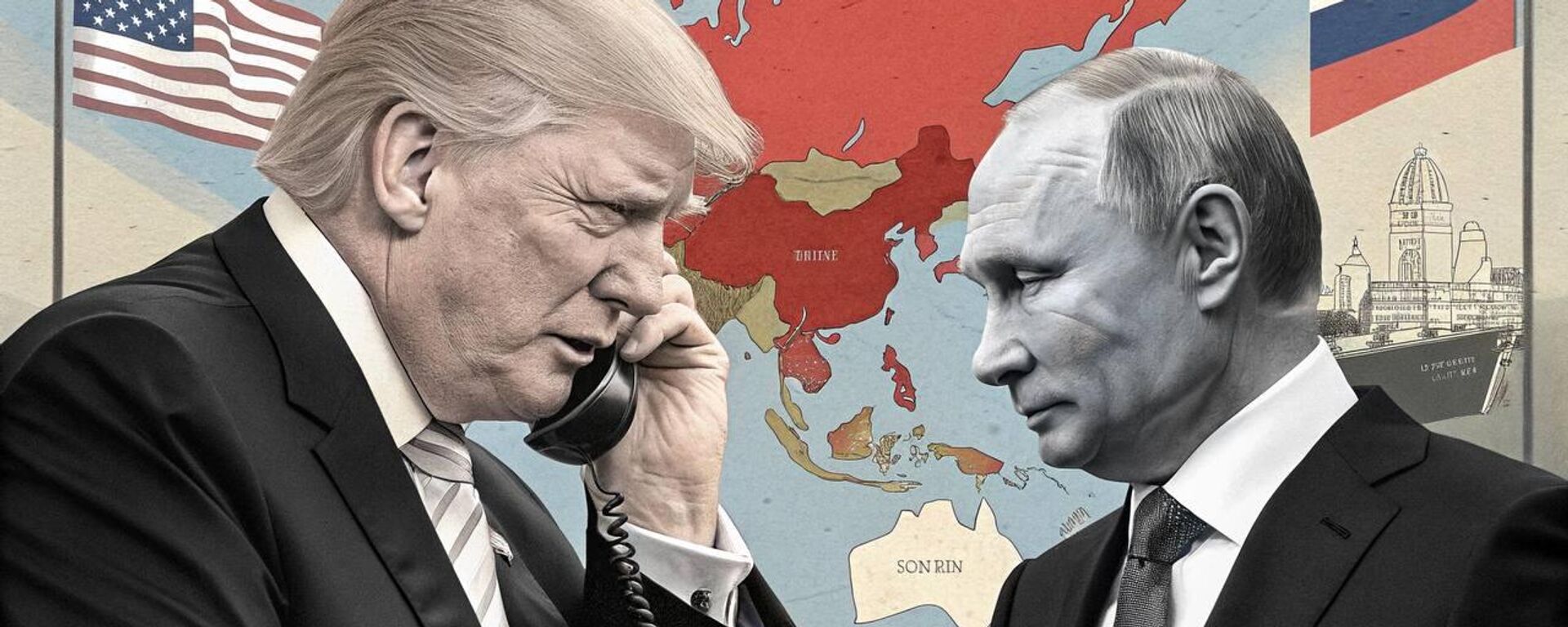 Ông Trump và Ông Putin đã hội đàm. Ảnh được tạo ra bởi AI - Sputnik Việt Nam, 1920, 20.05.2025