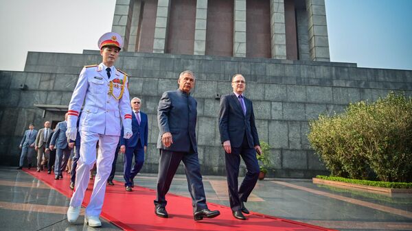 Ông Rustam Minnikhanov, người đứng đầu Cộng hòa Tatarstan thuộc Liên bang Nga trong chuyến thăm làm việc tại Hà Nội, Việt Nam - Sputnik Việt Nam