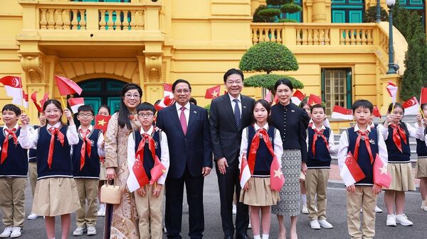 Lễ đón Thủ tướng Singapore Lawrence Wong thăm chính thức Việt Nam - Sputnik Việt Nam