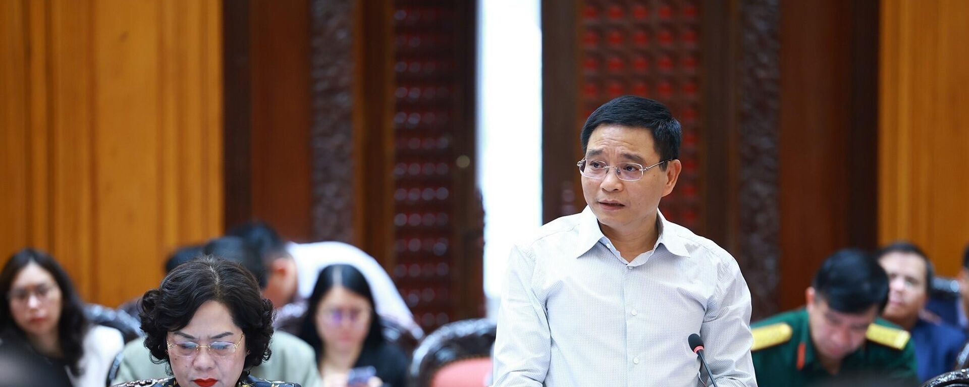 Bộ trưởng Bộ Tài chính Nguyễn Văn Thắng phát biểu. - Sputnik Việt Nam, 1920, 25.04.2025