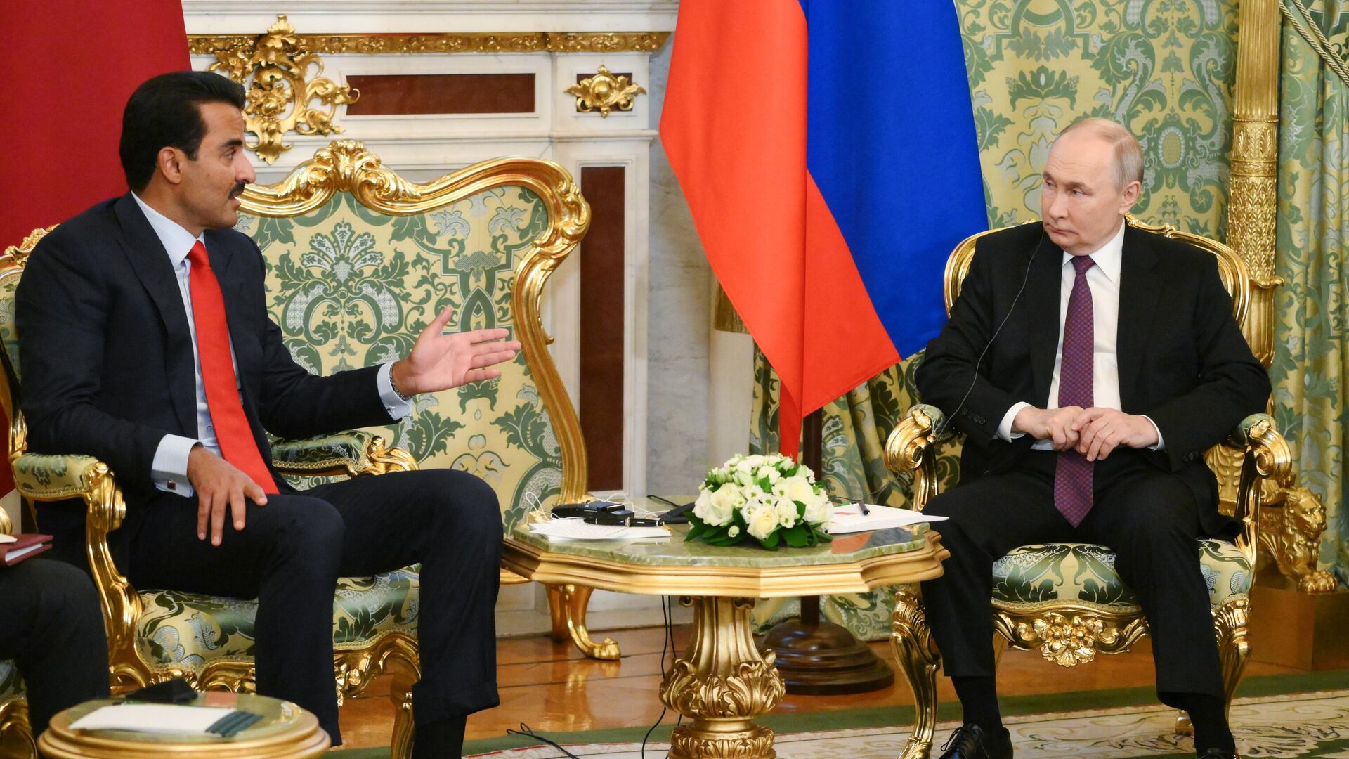 Cuộc hội đàm giữa Tổng thống Putin và Quốc vương Qatar bắt đầu tại Điện Kremlin Cuộc hội đàm giữa Tổng thống Putin và Quốc vương Qatar bắt đầu tại Điện Kremlin - Sputnik Việt Nam, 1920, 17.04.2025