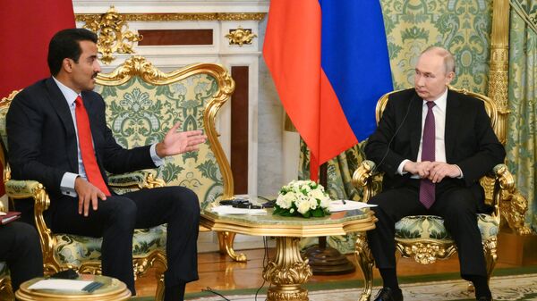 Cuộc hội đàm giữa Tổng thống Putin và Quốc vương Qatar bắt đầu tại Điện Kremlin - Sputnik Việt Nam
