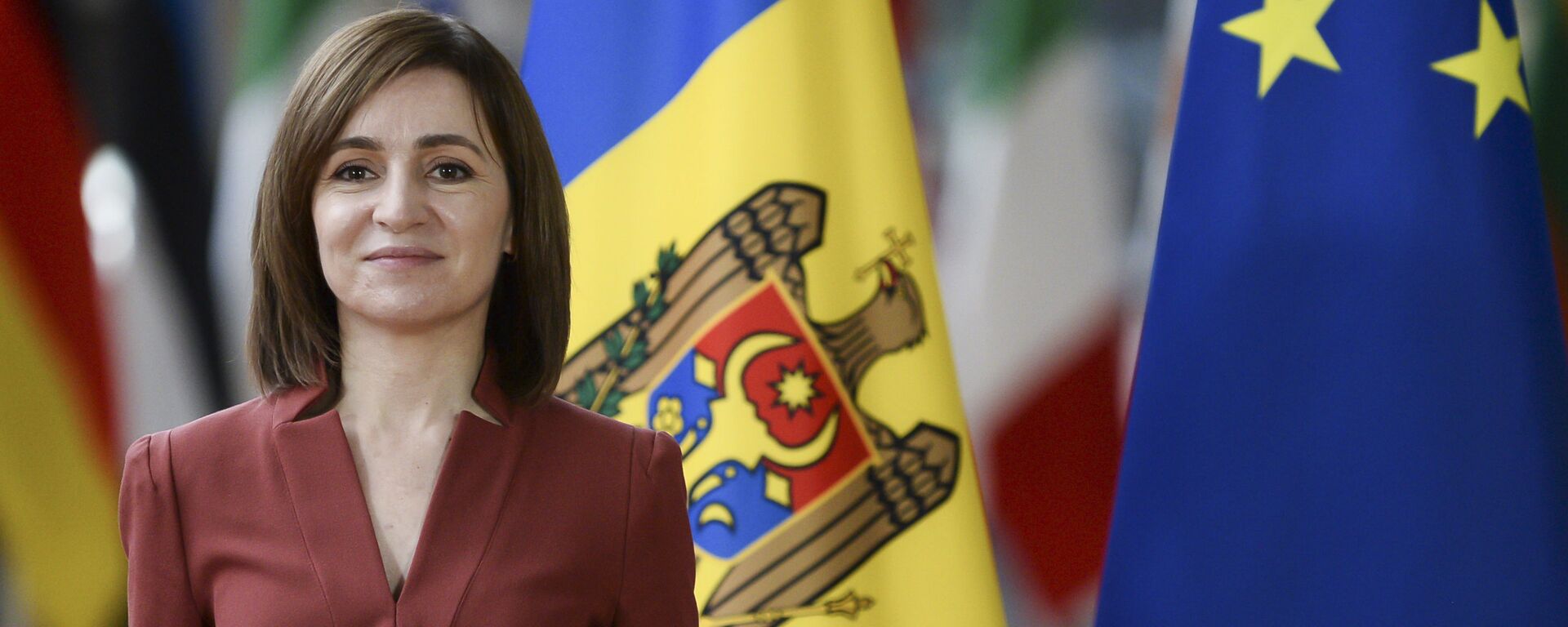 Tổng thống Moldova Maia Sandu tại trụ sở Hội đồng Châu Âu ở Brussels, Bỉ - Sputnik Việt Nam, 1920, 18.04.2025