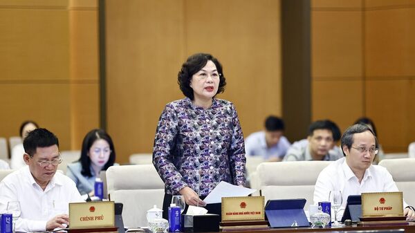 Thống đốc Ngân hàng Nhà nước Việt Nam Nguyễn Thị Hồng phát biểu - Sputnik Việt Nam