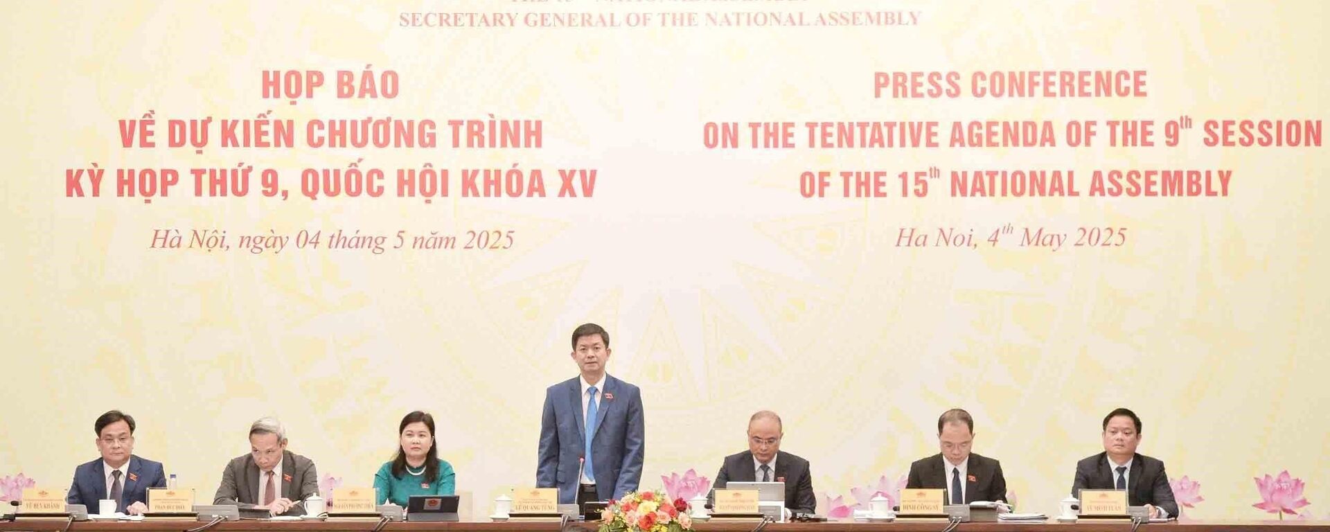 Họp báo về dự kiến chương trình Kỳ họp thứ 9, Quốc hội Khóa XV - Sputnik Việt Nam, 1920, 04.05.2025