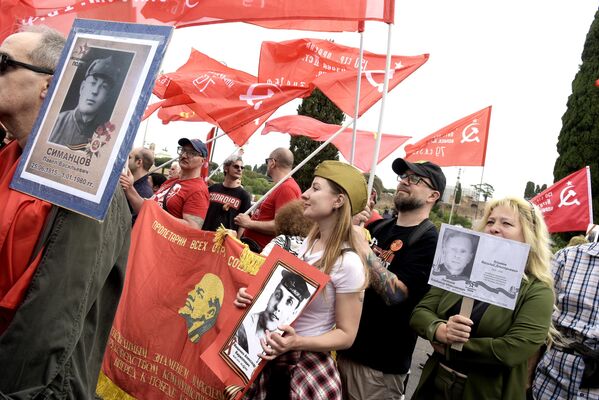 Những người tham gia chiến dịch &quot;Trung đoàn bất tử&quot; ở Rome - Sputnik Việt Nam