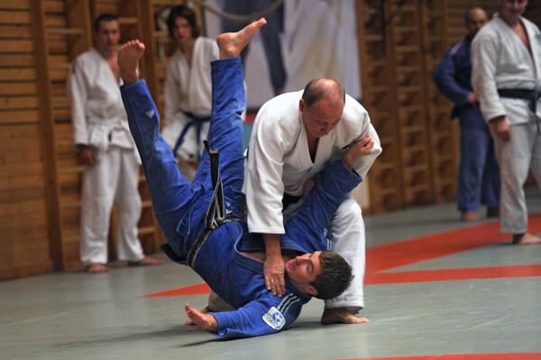 Putin tập judo. Từ kho lưu trữ của cơ quan báo chí Tổng thống Liên bang Nga. - Sputnik Việt Nam