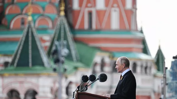 Tổng thống Nga V. Putin và các nhà lãnh đạo nước ngoài tại lễ duyệt binh kỷ niệm 80 năm Chiến thắng - Sputnik Việt Nam