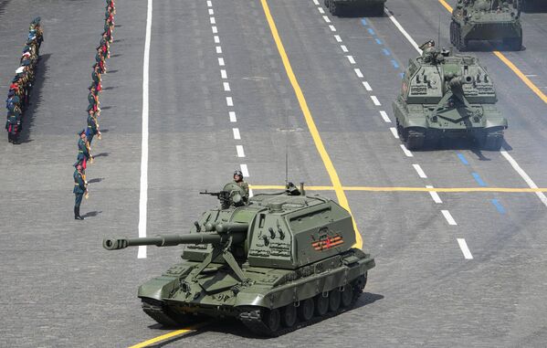 Pháo tự hành (SAU) Msta-SM trên Quảng trường Đỏ ở Moskva trong cuộc duyệt binh quân sự kỷ niệm 80 năm Chiến thắng trong Chiến tranh Vệ quốc vĩ đại Pháo tự hành (SAU) Msta-SM trên Quảng trường Đỏ ở Moskva trong cuộc duyệt binh quân sự kỷ niệm 80 năm Chiến thắng trong Chiến tranh Vệ quốc vĩ đại - Sputnik Việt Nam