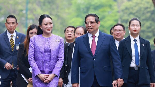 Thủ tướng Phạm Minh Chính chủ trì Lễ đón Thủ tướng Thái Lan thăm chính thức Việt Nam - Sputnik Việt Nam