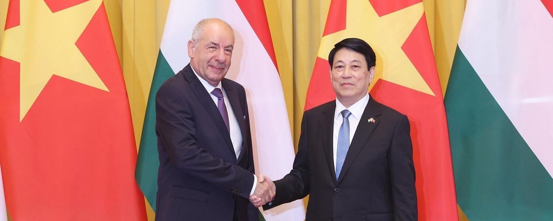 Chủ tịch nước Lương Cường chủ trì lễ đón Tổng thống Hungary Sulyok Tamas - Sputnik Việt Nam, 1920, 28.05.2025