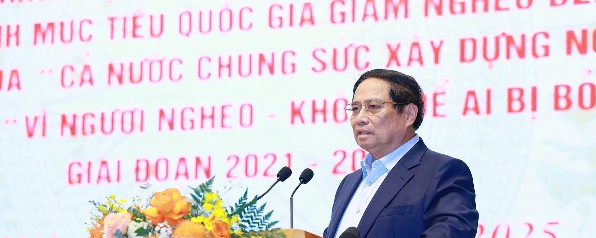 Thủ tướng Phạm Minh Chính phát biểu tại Hội nghị toàn quốc tổng kết Chương trình mục tiêu quốc gia xây dựng nông thôn mới - Sputnik Việt Nam, 1920, 22.06.2025