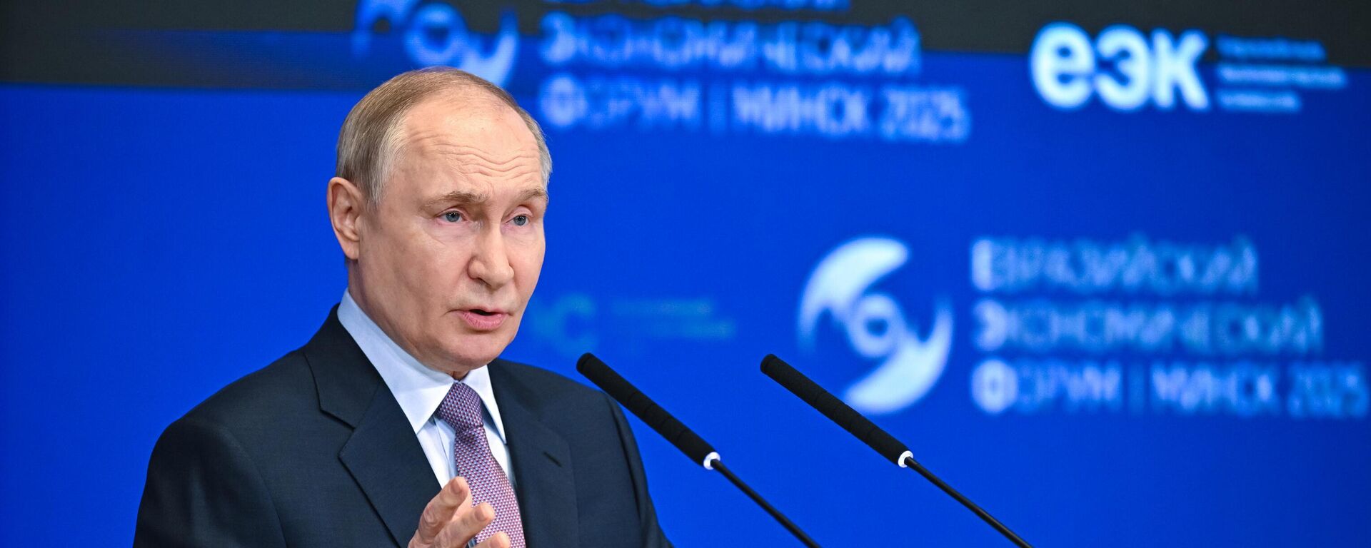 Vladimir Putin tại Diễn đàn kinh tế Á-Âu lần thứ IV ở Minsk - Sputnik Việt Nam, 1920, 27.06.2025