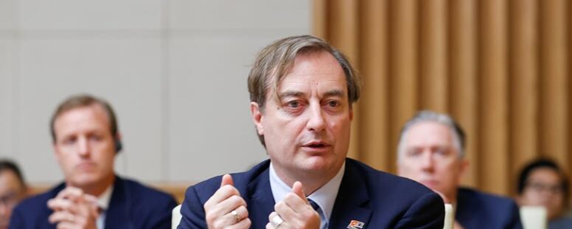 Ông Bruno Jaspaert, Chủ tịch Hiệp hội Doah nghiệp châu Âu tại Việt Nam, phát biểu tại tọa đàm - Sputnik Việt Nam, 1920, 30.06.2025