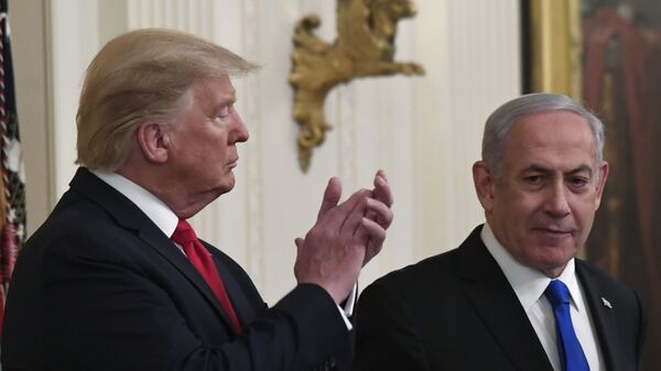 Tổng thống Hoa Kỳ Donald Trump và Thủ tướng Israel Benjamin Netanyahu - Sputnik Việt Nam