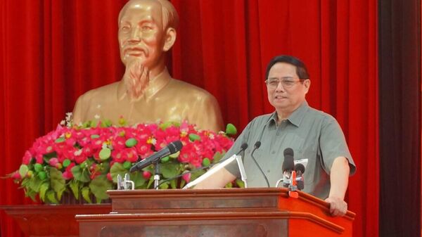 Thủ tướng Phạm Minh Chính phát biểu tại hội nghị - Sputnik Việt Nam