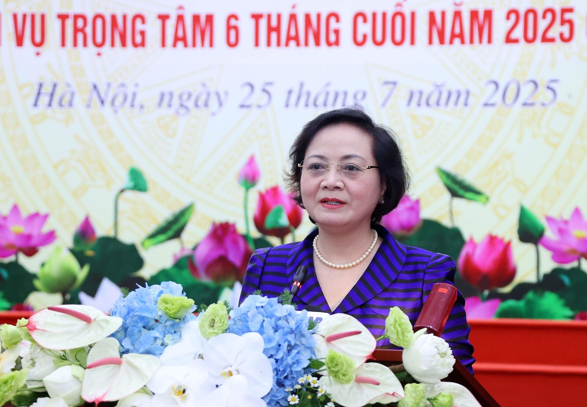 Bộ trưởng Bộ Nội vụ Phạm Thị Thanh Trà phát biểu khai mạc. - Sputnik Việt Nam, 1920, 25.07.2025