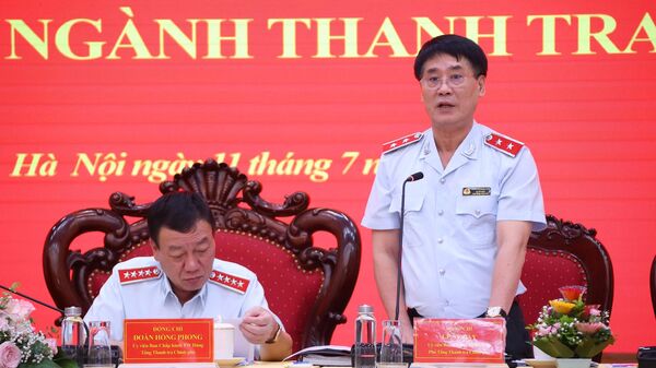 Phó Tổng Thanh tra Chính phủ Lê Sỹ Bảy phát biểu. 

 - Sputnik Việt Nam