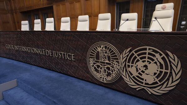 Seats of the judges at the International Court of Justice, or World Court, in The Hague, Netherlands. File photo - Sputnik Việt Nam
