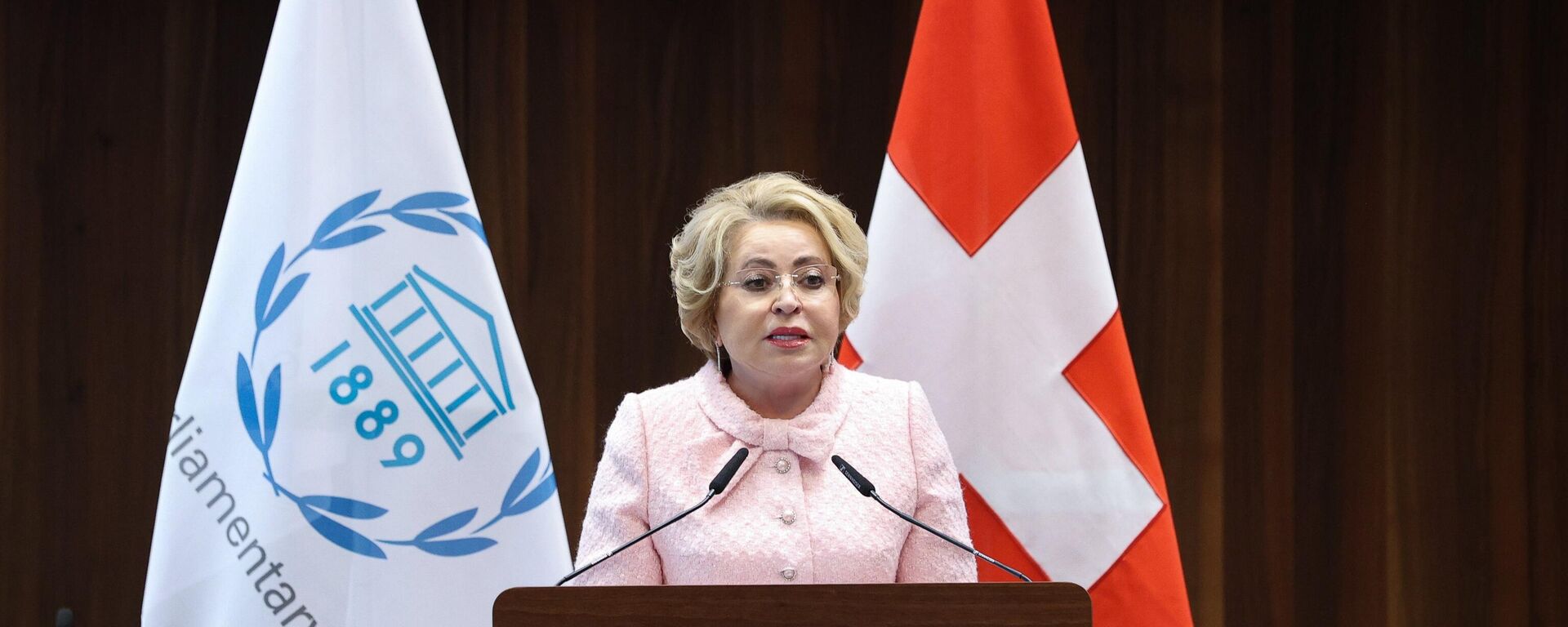 Chủ tịch Hội đồng Liên bang Liên bang Nga Valentina Matvienko phát biểu tại Hội nghị thượng đỉnh nữ Chủ tịch Quốc hội lần thứ 15 ở Geneva - Sputnik Việt Nam, 1920, 30.07.2025
