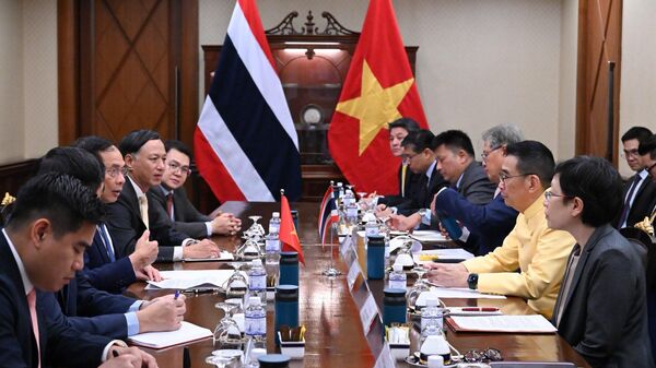 Cuộc họp giữa Phó Thủ tướng, Bộ trưởng Ngoại giao Bùi Thanh Sơn với Bộ trưởng Ngoại giao Thái Lan và các quan chức hai nước ngày 29/7 - Sputnik Việt Nam