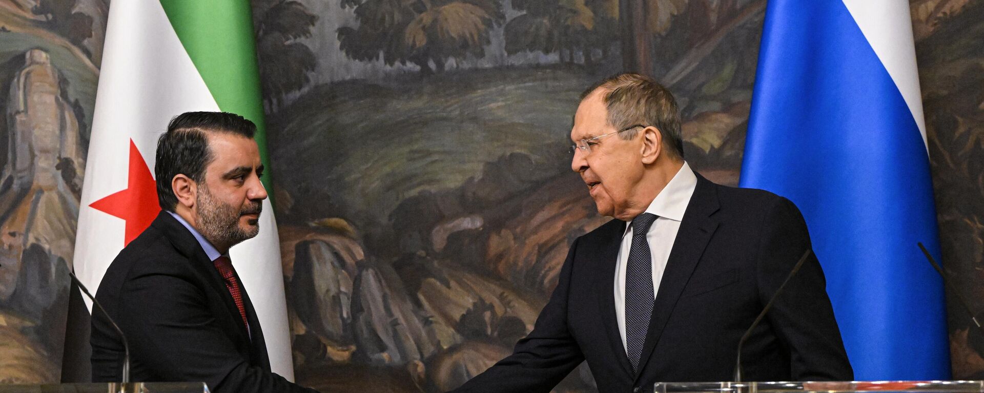 Cuộc gặp giữa Bộ trưởng Ngoại giao Nga S. Lavrov và Bộ trưởng Ngoại giao Syria A. Shaibani - Sputnik Việt Nam, 1920, 31.07.2025