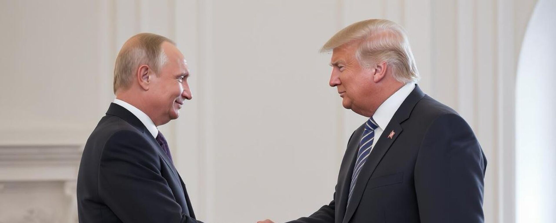 Tổng thống Nga và Tổng thống Hoa Kỳ gặp nhau tại Alaska. Ảnh được tạo ra bởi AI - Sputnik Việt Nam, 1920, 17.10.2025