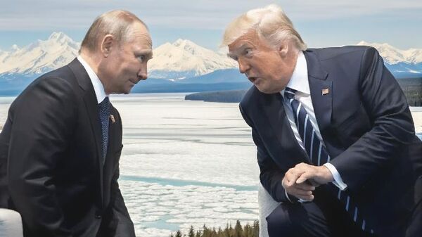 Tổng thống Nga và Tổng thống Hoa Kỳ gặp nhau tại Alaska. Ảnh được tạo ra bởi AI - Sputnik Việt Nam