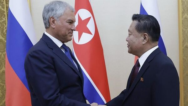 Chuyến thăm của Chủ tịch Duma Quốc gia Liên bang Nga V. Volodin tới CHDCND Triều Tiên. - Sputnik Việt Nam