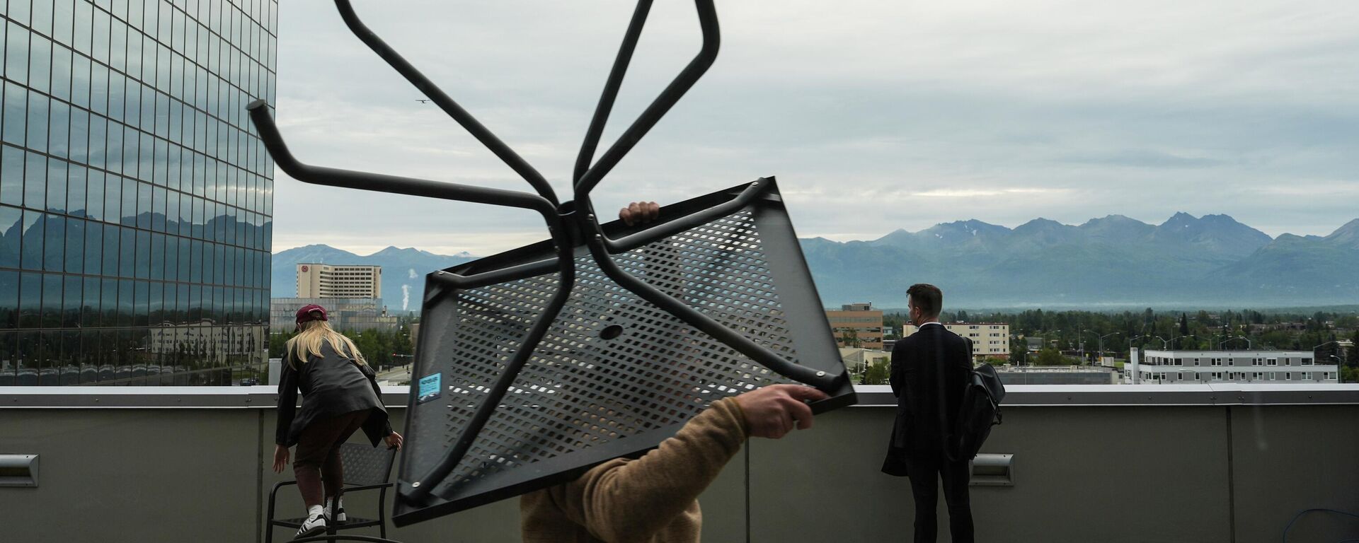 Công tác chuẩn bị trung tâm báo chí tại Anchorage - Sputnik Việt Nam, 1920, 15.08.2025